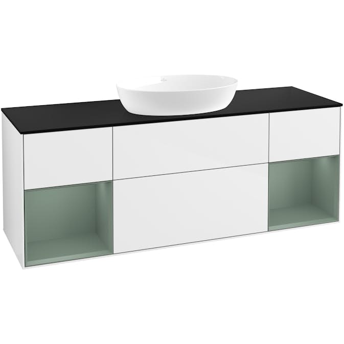 Tvättställsskåp Villeroy & Boch Finion med Två Hyllor och Bänkskiva för Fristående Tvättställ från Artis & Collaro