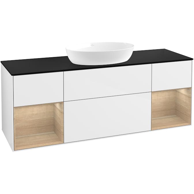 Tvättställsskåp Villeroy & Boch Finion med Två Hyllor och Bänkskiva för Fristående Tvättställ från Artis & Collaro