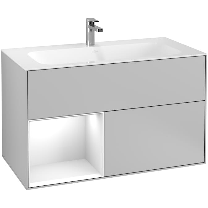 Tvättställsskåp Villeroy & Boch Finion med 2 Lådor och Hylla för Inbyggt Tvättställ