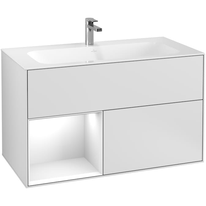 Tvättställsskåp Villeroy & Boch Finion med 2 Lådor och Hylla för Inbyggt Tvättställ