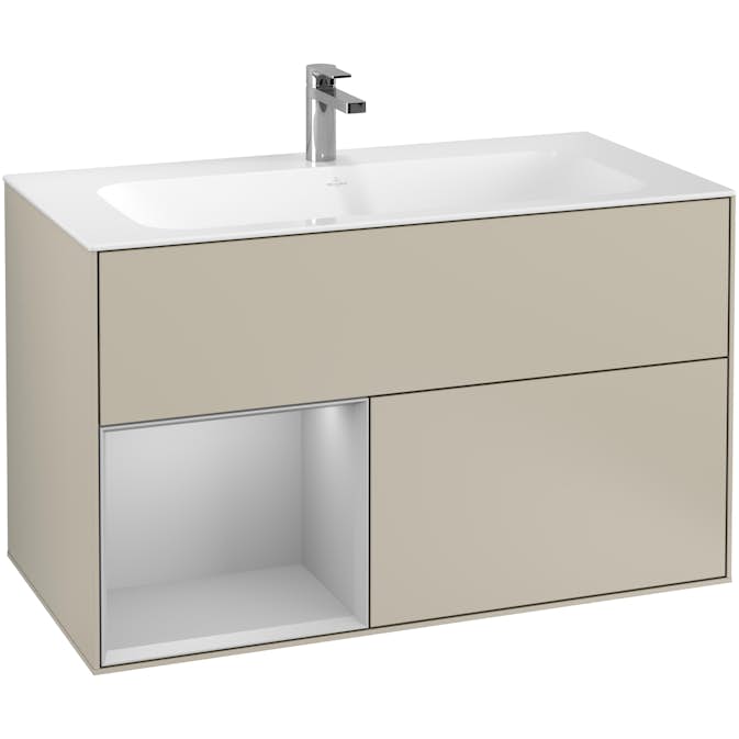 Tvättställsskåp Villeroy & Boch Finion med 2 Lådor och Hylla för Inbyggt Tvättställ