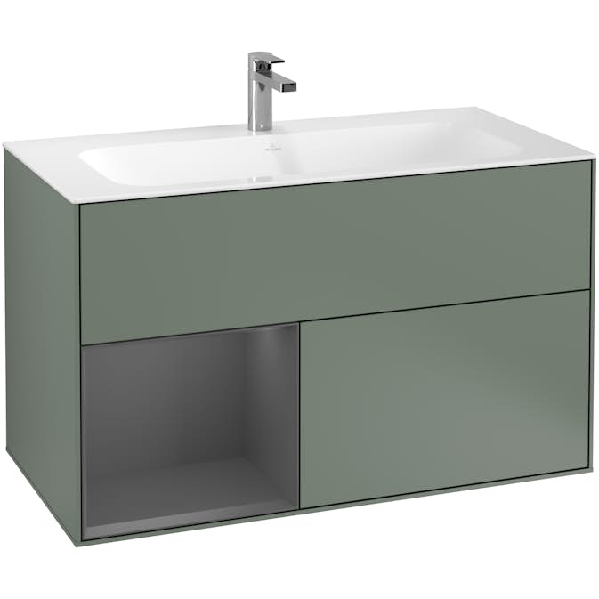 Tvättställsskåp Villeroy & Boch Finion med 2 Lådor och Hylla för Inbyggt Tvättställ