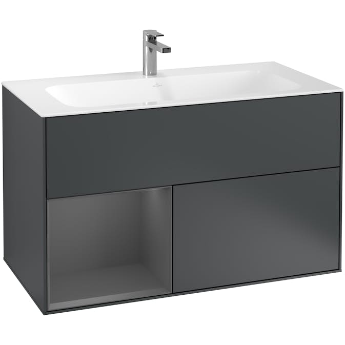 Tvättställsskåp Villeroy & Boch Finion med 2 Lådor och Hylla för Inbyggt Tvättställ