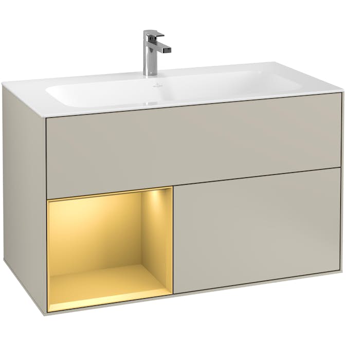 Tvättställsskåp Villeroy & Boch Finion med 2 Lådor och Hylla för Inbyggt Tvättställ