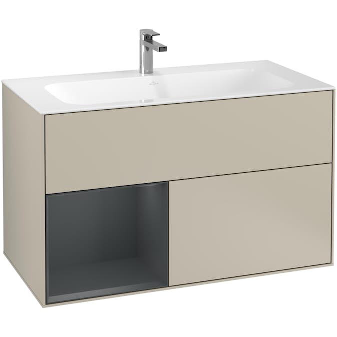 Tvättställsskåp Villeroy & Boch Finion med 2 Lådor och Hylla för Inbyggt Tvättställ
