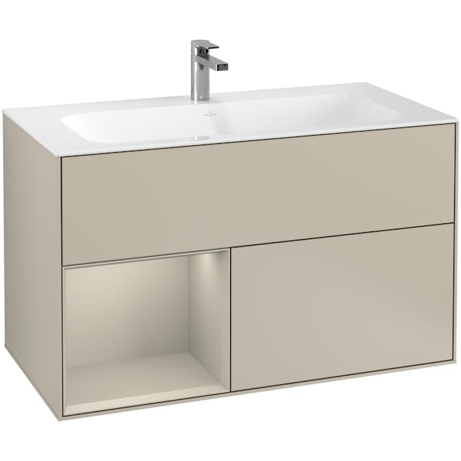 Tvättställsskåp Villeroy & Boch Finion med 2 Lådor och Hylla för Inbyggt Tvättställ