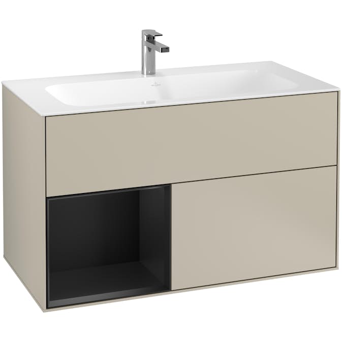 Tvättställsskåp Villeroy & Boch Finion med 2 Lådor och Hylla för Inbyggt Tvättställ