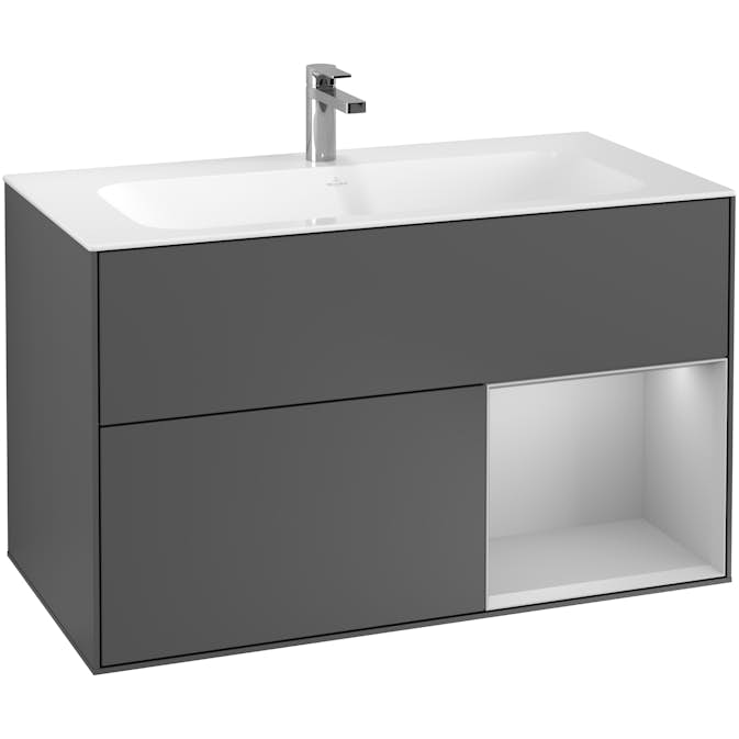 Tvättställsskåp Villeroy & Boch Finion med 2 Lådor och Hylla för Inbyggt Tvättställ
