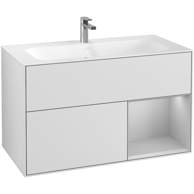 Tvättställsskåp Villeroy & Boch Finion med 2 Lådor och Hylla för Inbyggt Tvättställ