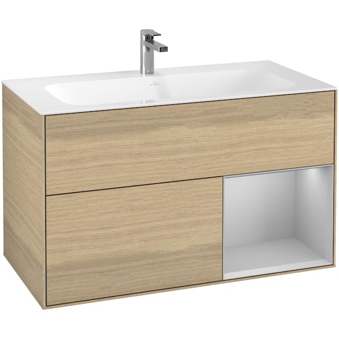 Tvättställsskåp Villeroy & Boch Finion med 2 Lådor och Hylla för Inbyggt Tvättställ