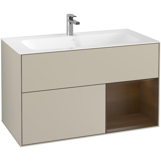 Tvättställsskåp Villeroy & Boch Finion med 2 Lådor och Hylla för Inbyggt Tvättställ