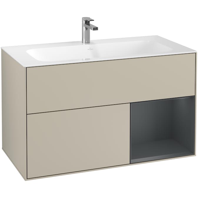 Tvättställsskåp Villeroy & Boch Finion med 2 Lådor och Hylla för Inbyggt Tvättställ