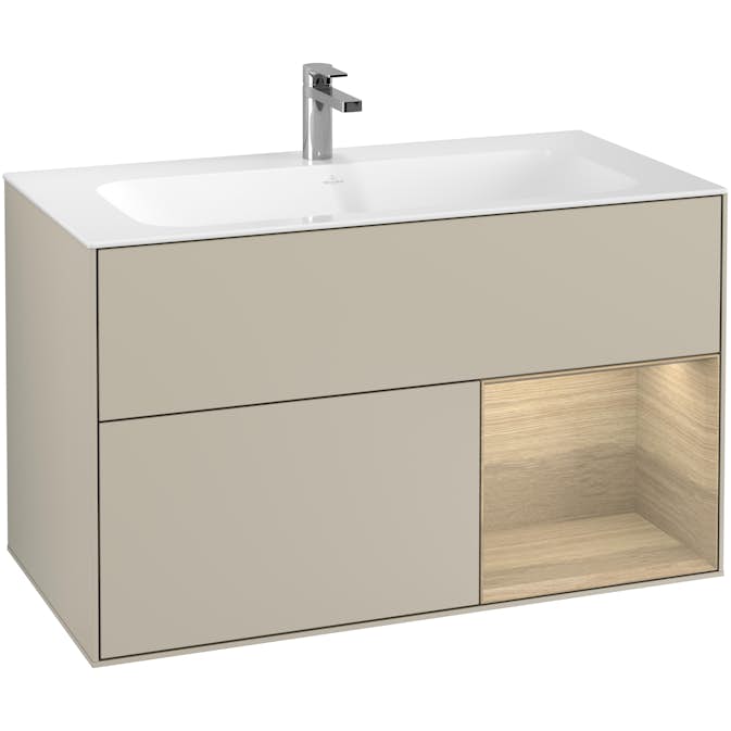 Tvättställsskåp Villeroy & Boch Finion med 2 Lådor och Hylla för Inbyggt Tvättställ