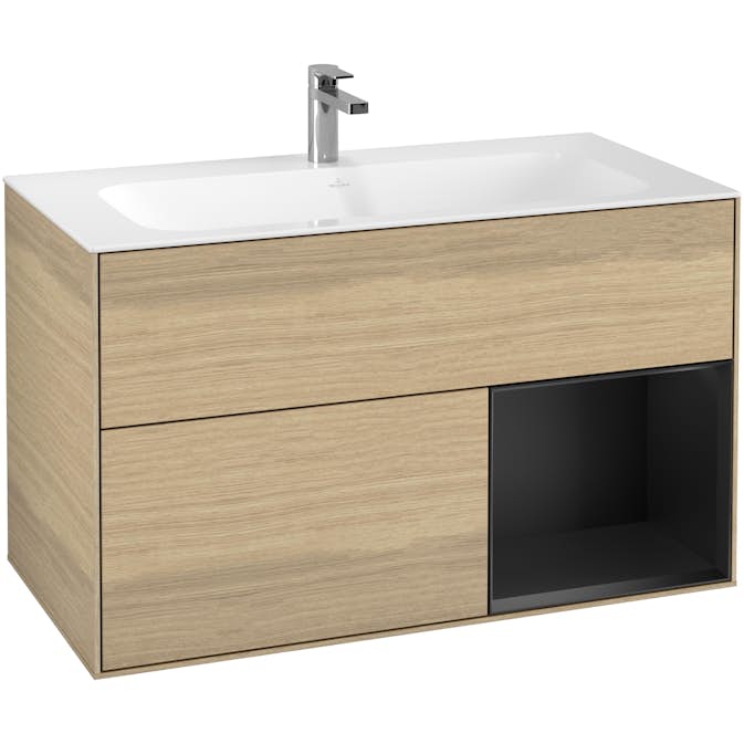 Tvättställsskåp Villeroy & Boch Finion med 2 Lådor och Hylla för Inbyggt Tvättställ