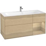 Tvättställsskåp Villeroy & Boch Finion med 3 Lådor och Hylla för Inbyggt Tvättställ