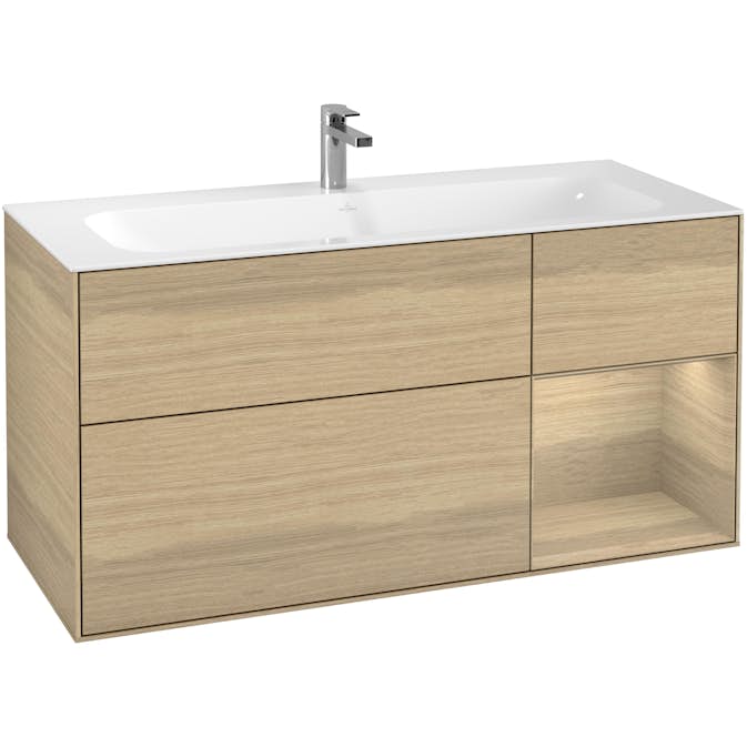 Tvättställsskåp Villeroy & Boch Finion med 3 Lådor och Hylla för Inbyggt Tvättställ