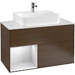 Tvättställsskåp Villeroy & Boch Finion med 2 Lådor Hylla och Bänkskiva för Centrerat Tvättställ