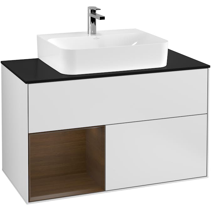 Tvättställsskåp Villeroy & Boch Finion med 2 Lådor Hylla och Bänkskiva för Centrerat Tvättställ