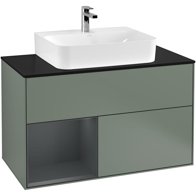 Tvättställsskåp Villeroy & Boch Finion med 2 Lådor Hylla och Bänkskiva för Centrerat Tvättställ