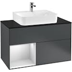 Tvättställsskåp Villeroy & Boch Finion med 2 Lådor Hylla och Bänkskiva för Centrerat Tvättställ
