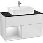 Tvättställsskåp Villeroy & Boch Finion med 2 Lådor Hylla och Bänkskiva för Centrerat Tvättställ