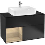 Tvättställsskåp Villeroy & Boch Finion med 2 Lådor Hylla och Bänkskiva för Centrerat Tvättställ