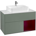 Tvättställsskåp Villeroy & Boch Finion med 2 Lådor Hylla och Bänkskiva för Centrerat Tvättställ
