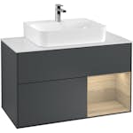 Tvättställsskåp Villeroy & Boch Finion med 2 Lådor Hylla och Bänkskiva för Centrerat Tvättställ