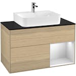 Tvättställsskåp Villeroy & Boch Finion med 2 Lådor Hylla och Bänkskiva för Centrerat Tvättställ