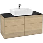 Tvättställsskåp Villeroy & Boch Finion med 4 Lådor och Bänkskiva för Centrerat Tvättställ
