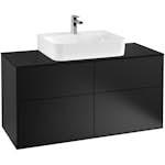 Tvättställsskåp Villeroy & Boch Finion med 4 Lådor och Bänkskiva för Centrerat Tvättställ