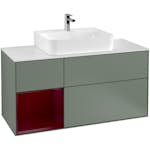 Tvättställsskåp Villeroy & Boch Finion med 3 Lådor Hylla och Bänkskiva för Centrerat Tvättställ