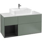 Tvättställsskåp Villeroy & Boch Finion med 3 Lådor Hylla och Bänkskiva för Centrerat Tvättställ