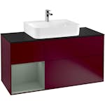 Tvättställsskåp Villeroy & Boch Finion med 3 Lådor Hylla och Bänkskiva för Centrerat Tvättställ