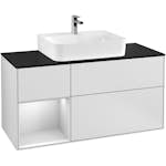 Tvättställsskåp Villeroy & Boch Finion med 3 Lådor Hylla och Bänkskiva för Centrerat Tvättställ