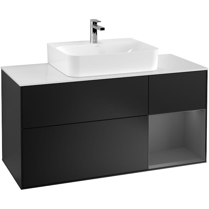 Tvättställsskåp Villeroy & Boch Finion med 3 Lådor Hylla och Bänkskiva för Centrerat Tvättställ