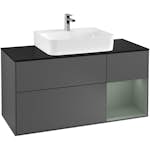 Tvättställsskåp Villeroy & Boch Finion med 3 Lådor Hylla och Bänkskiva för Centrerat Tvättställ