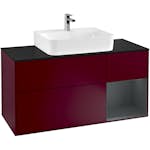 Tvättställsskåp Villeroy & Boch Finion med 3 Lådor Hylla och Bänkskiva för Centrerat Tvättställ