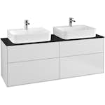 Tvättställsskåp Villeroy & Boch Finion med 4 Lådor och Bänkskiva för Två Tvättställ