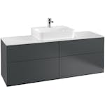 Tvättställsskåp Villeroy & Boch Finion med 4 Lådor och Bänkskiva för Centrerat Tvättställ