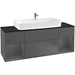 Tvättställsskåp Villeroy & Boch Finion med Två Hyllor och Bänkskiva för Centrerat Tvättställ