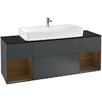 Tvättställsskåp Villeroy & Boch Finion med Två Hyllor och Bänkskiva för Centrerat Tvättställ