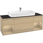 Tvättställsskåp Villeroy & Boch Finion med Två Hyllor och Bänkskiva för Centrerat Tvättställ