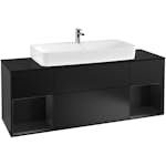 Tvättställsskåp Villeroy & Boch Finion med Två Hyllor och Bänkskiva för Centrerat Tvättställ