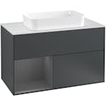 Tvättställsskåp Villeroy & Boch Finion med 2 Lådor Hylla och Bänkskiva för Fristående Tvättställ