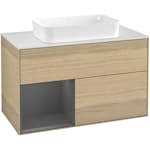 Tvättställsskåp Villeroy & Boch Finion med 2 Lådor Hylla och Bänkskiva för Fristående Tvättställ