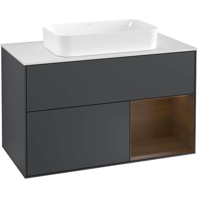 Tvättställsskåp Villeroy & Boch Finion med 2 Lådor Hylla och Bänkskiva för Fristående Tvättställ
