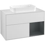 Tvättställsskåp Villeroy & Boch Finion med 2 Lådor Hylla och Bänkskiva för Fristående Tvättställ