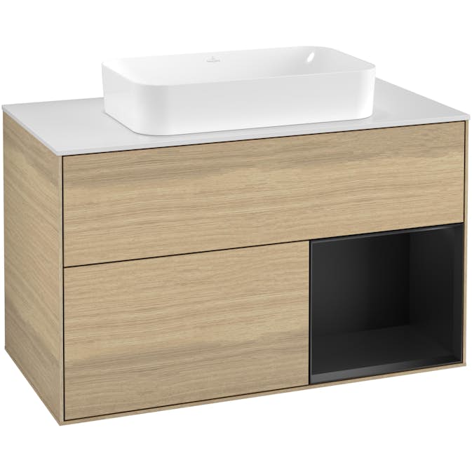 Tvättställsskåp Villeroy & Boch Finion med 2 Lådor Hylla och Bänkskiva för Fristående Tvättställ