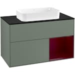 Tvättställsskåp Villeroy & Boch Finion med 2 Lådor Hylla och Bänkskiva för Fristående Tvättställ